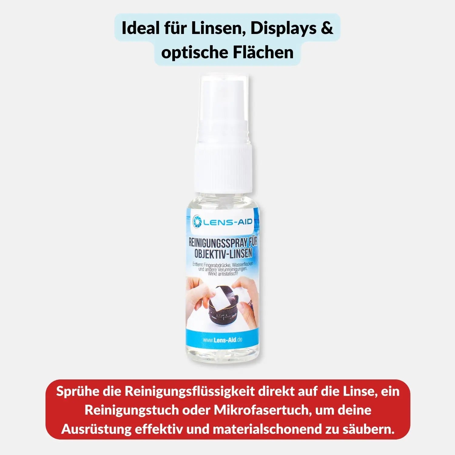 Objektiv-Reinigungsflüssigkeit 25 ml für Kamera & Filter - Foto > Kamerazubehör Kamerareinigung Reinigungszubehör