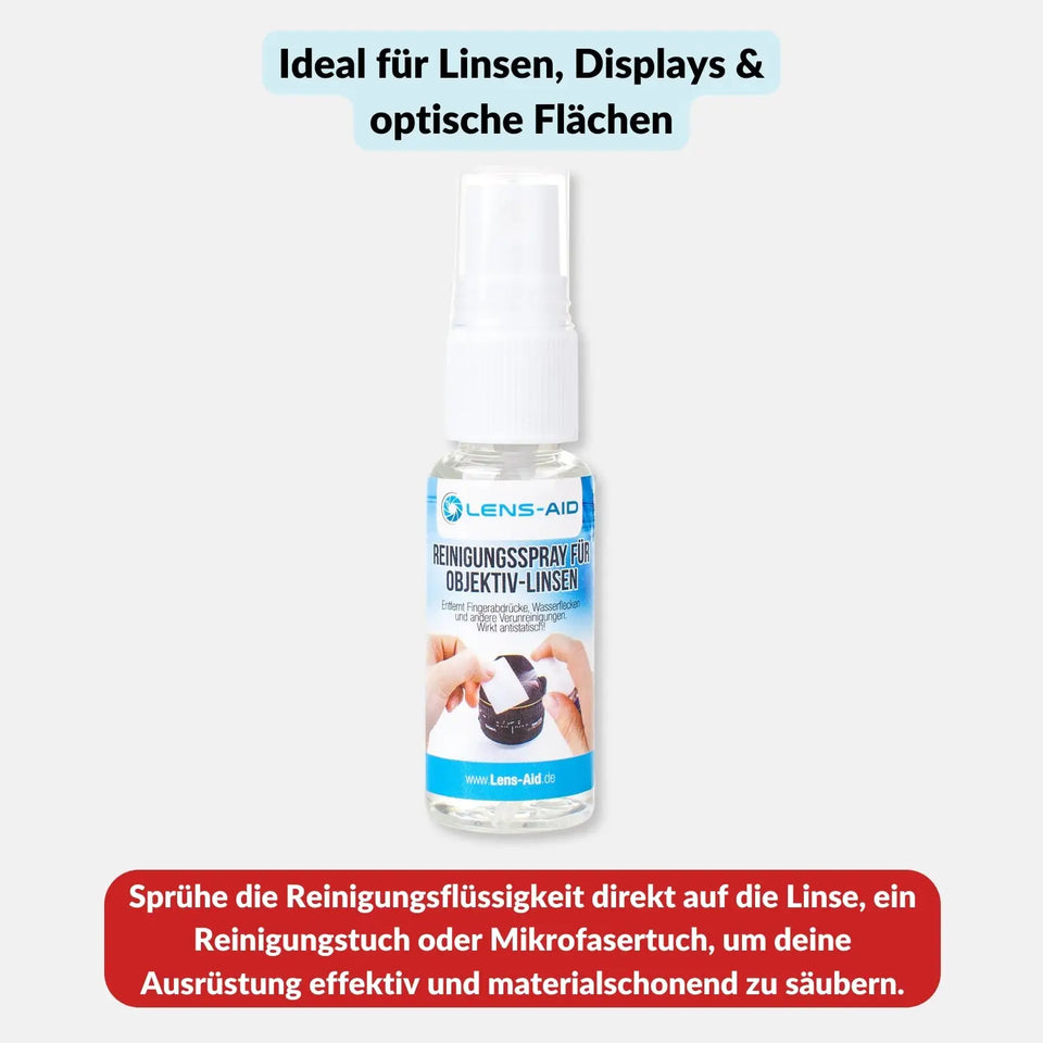 Objektiv-Reinigungsflüssigkeit 25 ml für Kamera & Filter - Foto > Kamerazubehör Kamerareinigung Reinigungszubehör