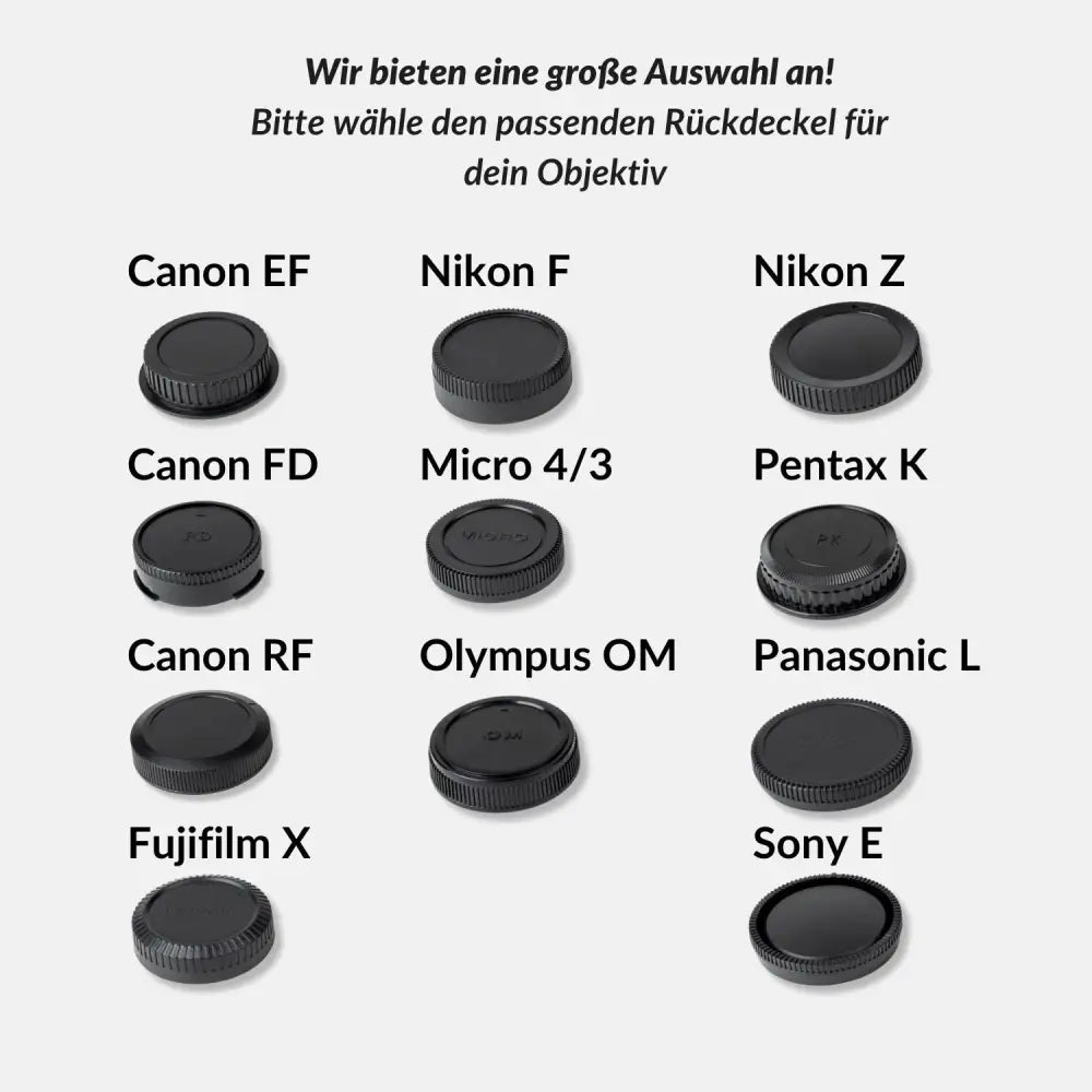 Objektiv-Rückdeckel Ersatz für Sony / Canon / Nikon / Fujifilm / Weitere - Kamera & Foto > Kamerazubehör >