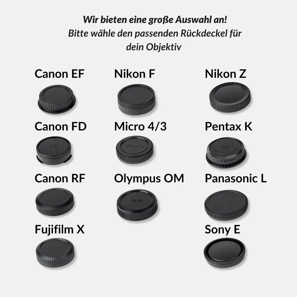 Objektiv-Rückdeckel Ersatz für Sony / Canon / Nikon / Fujifilm / Weitere - Kamera & Foto > Kamerazubehör