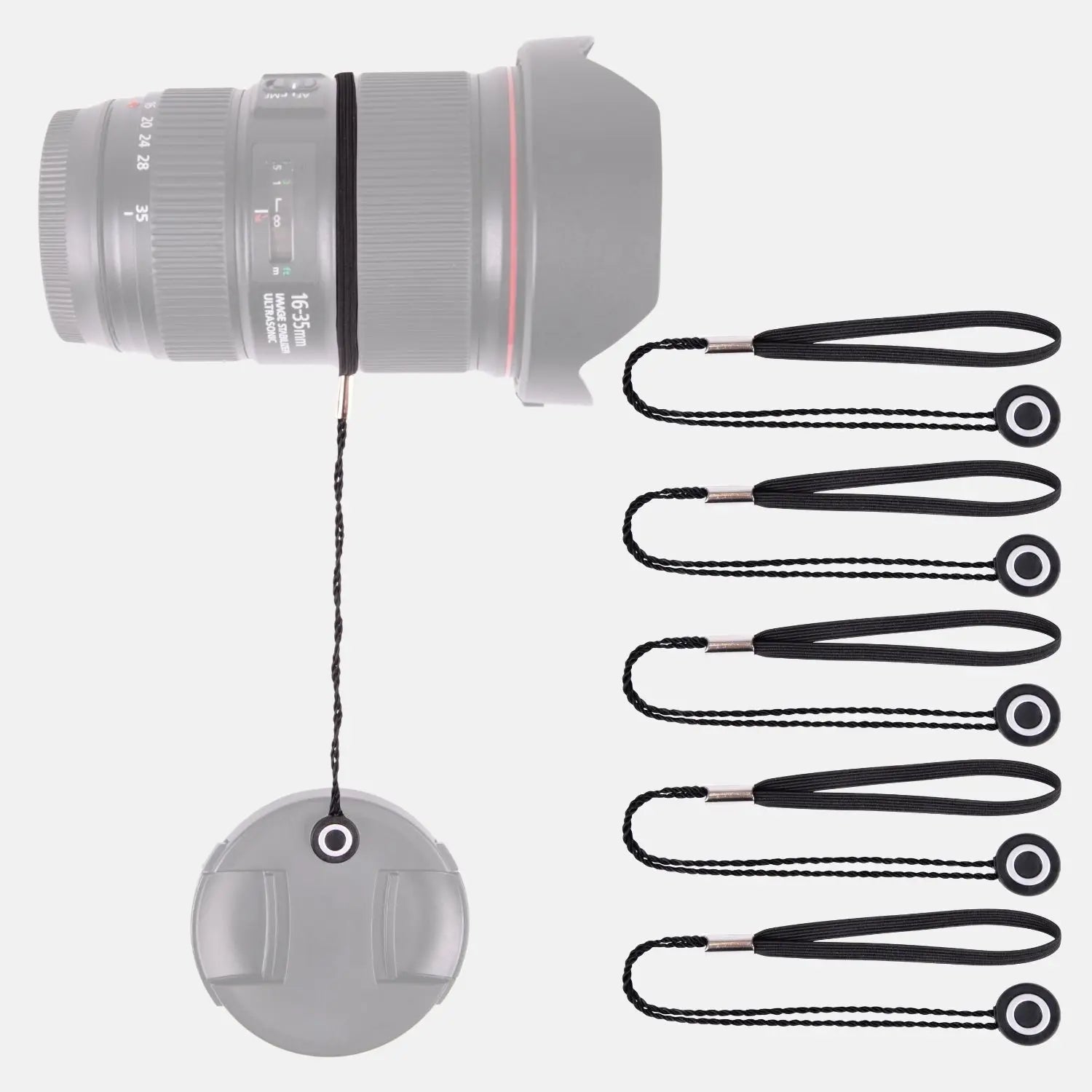 Objektivdeckelhalter für alle gängigen Objektive - 5er-Set - Kamera & Foto > Kamerazubehör Objektivzubehör