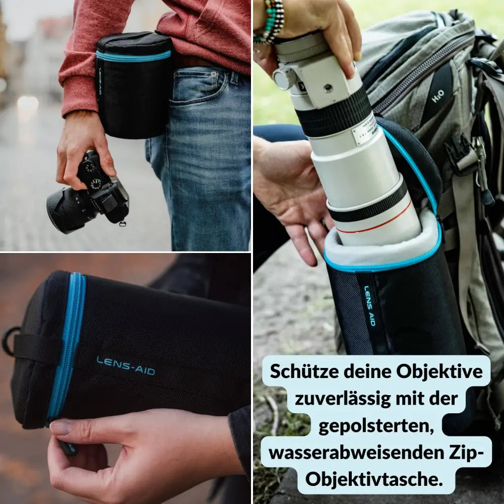 Objektivtasche mit Zipper und dicker Polsterung - Kamera & Foto > Kamerazubehör > Objektivzubehör > Objektivtaschen &