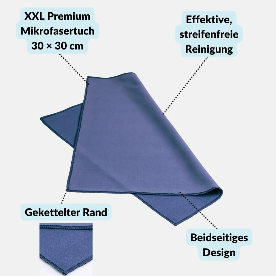 Premium-Mikrofasertuch groß 30x30 cm mit Design für Brille Bildschirm Glas - Kamera & Foto > Kamerazubehör