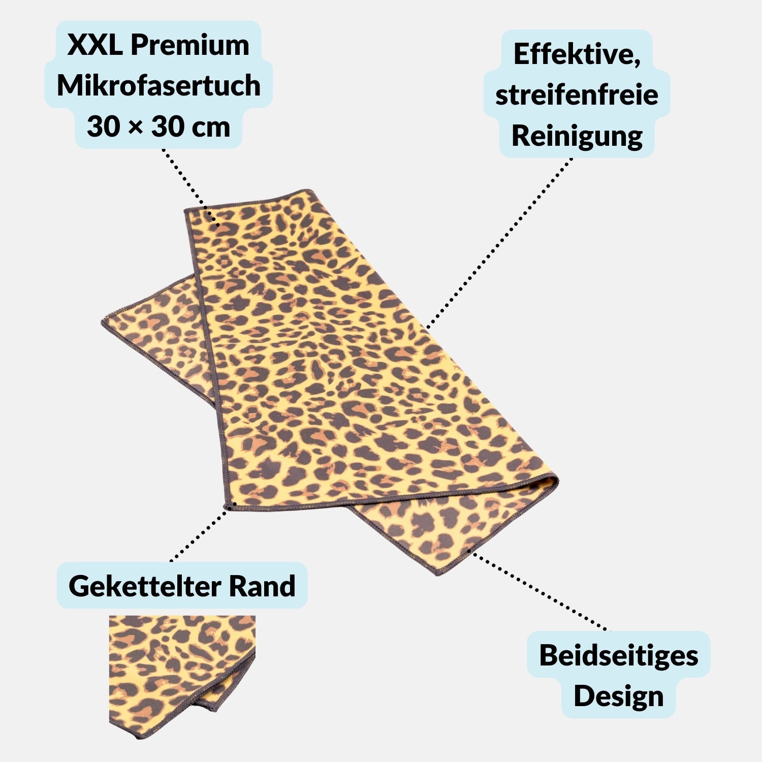 Premium-Mikrofasertuch groß 30x30 cm mit Design für Brille Bildschirm Glas - Kamera & Foto > Kamerazubehör >