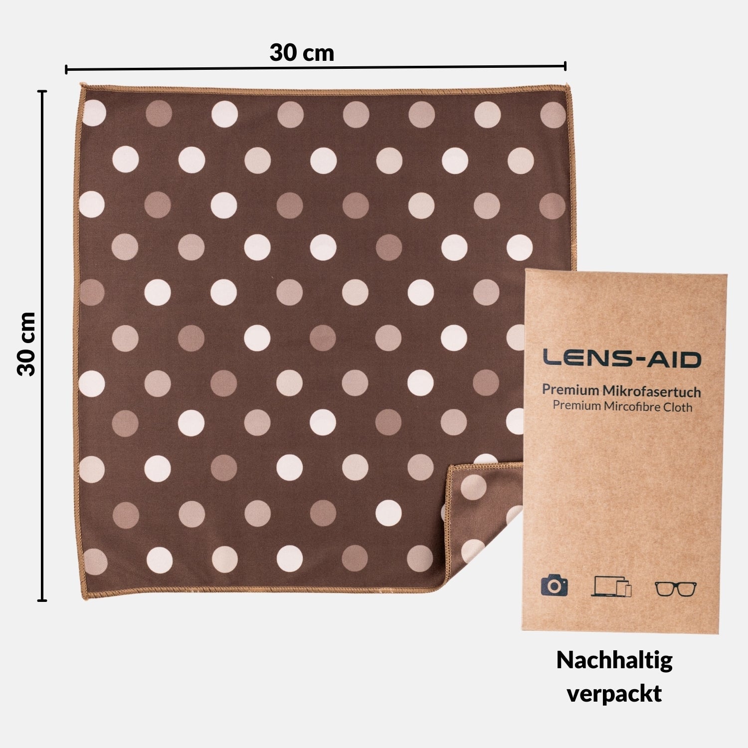 Premium-Mikrofasertuch groß 30x30 cm mit Design für Brille Bildschirm Glas - Kamera & Foto > Kamerazubehör >
