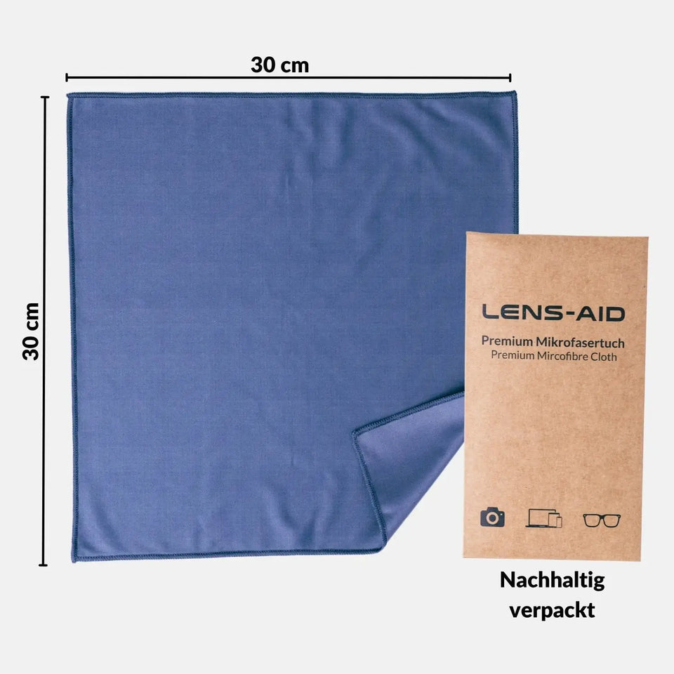 Premium-Mikrofasertuch groß 30x30 cm mit Design für Brille Bildschirm Glas - Kamera & Foto > Kamerazubehör