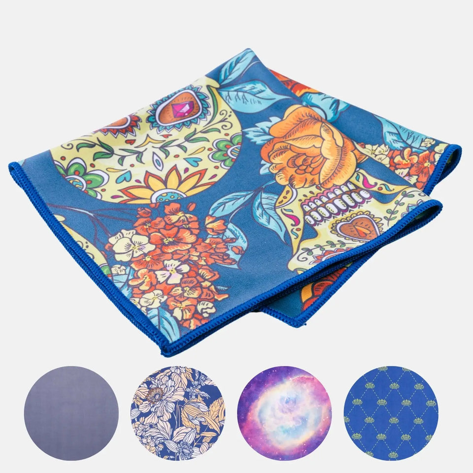 Premium-Mikrofasertuch groß 30x30 cm mit Design für Brille Bildschirm Glas - Kamera & Foto > Kamerazubehör