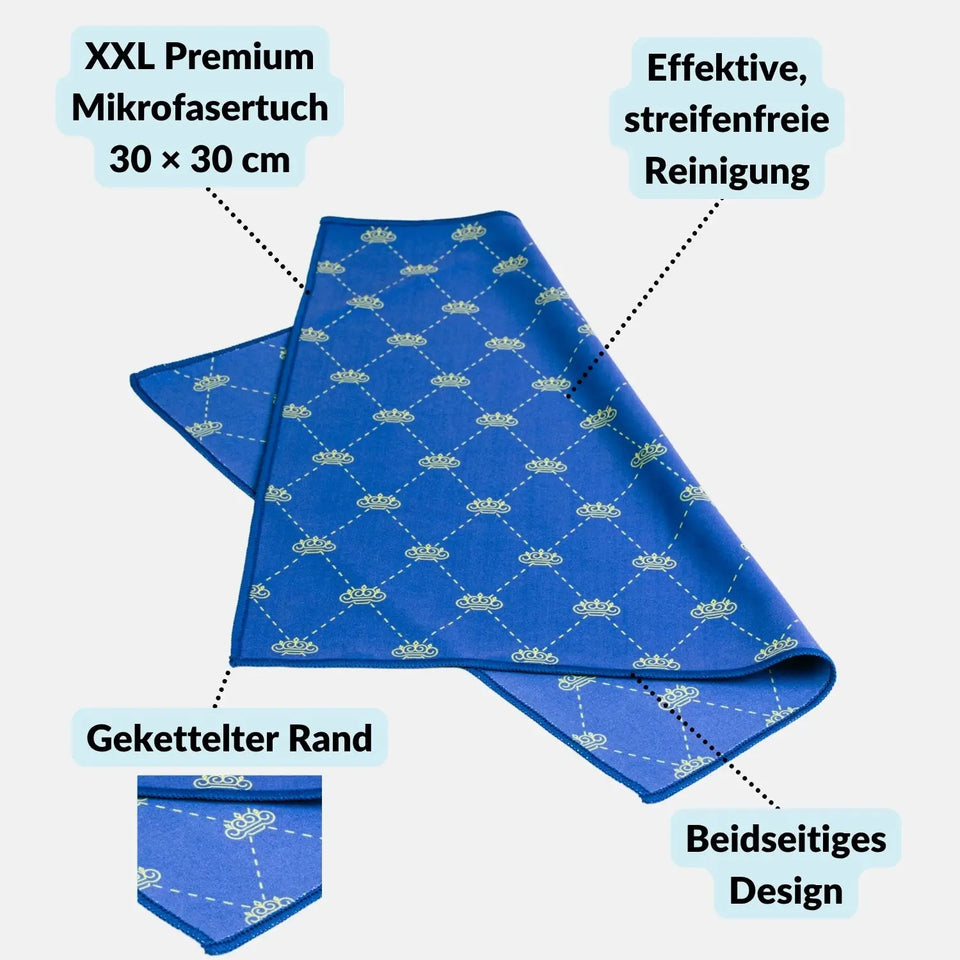 Premium-Mikrofasertuch groß 30x30 cm mit Design für Brille Bildschirm Glas - Kamera & Foto > Kamerazubehör