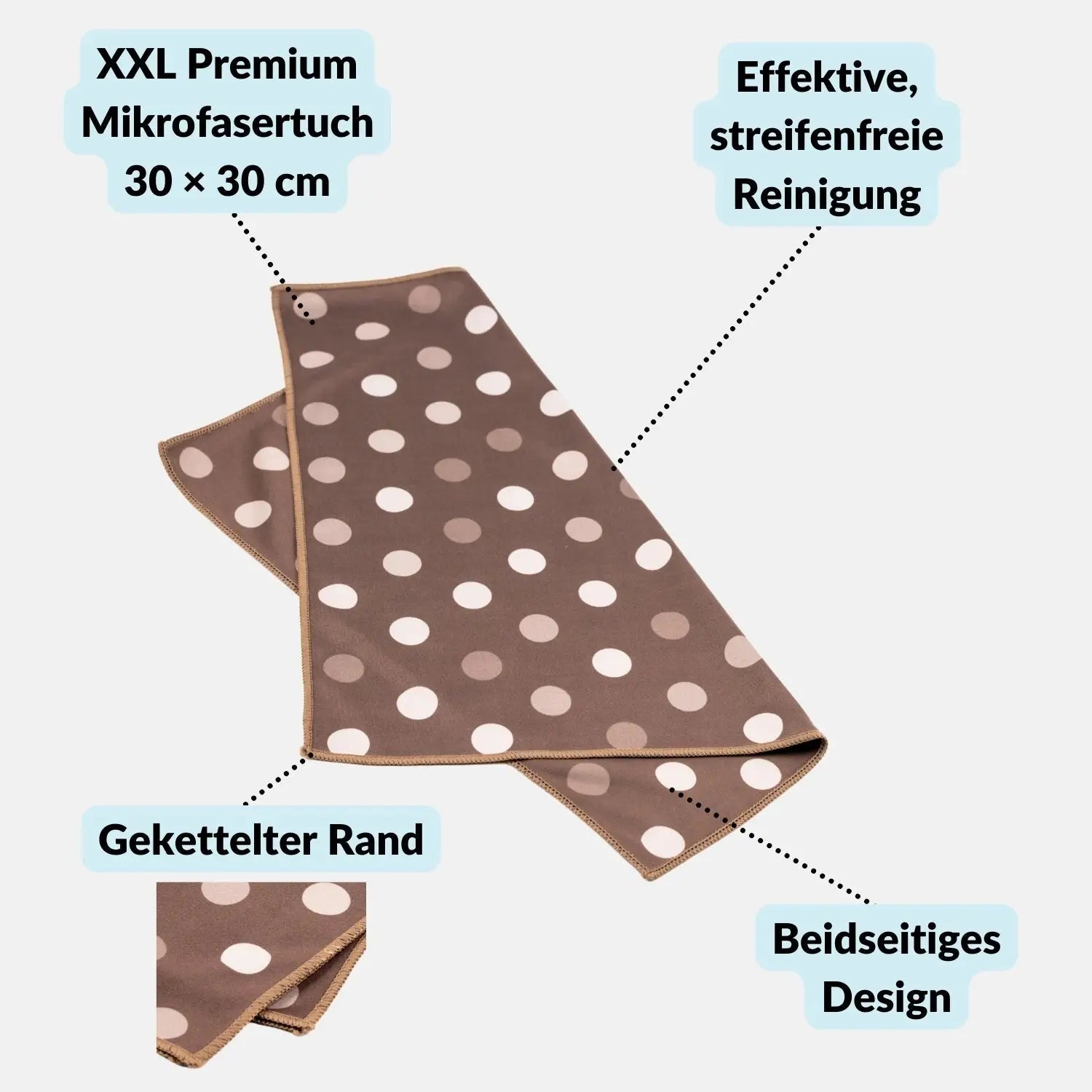 Premium-Mikrofasertuch groß 30x30 cm mit Design für Brille Bildschirm Glas - Kamera & Foto > Kamerazubehör