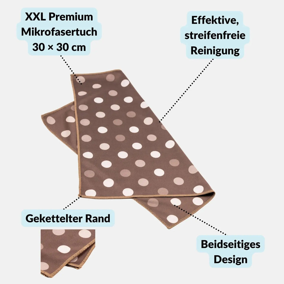Premium-Mikrofasertuch groß 30x30 cm mit Design für Brille Bildschirm Glas - Kamera & Foto > Kamerazubehör