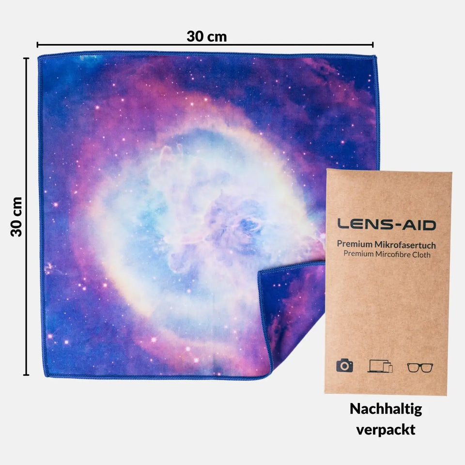 Premium-Mikrofasertuch groß 30x30 cm mit Design für Brille Bildschirm Glas - Kamera & Foto > Kamerazubehör