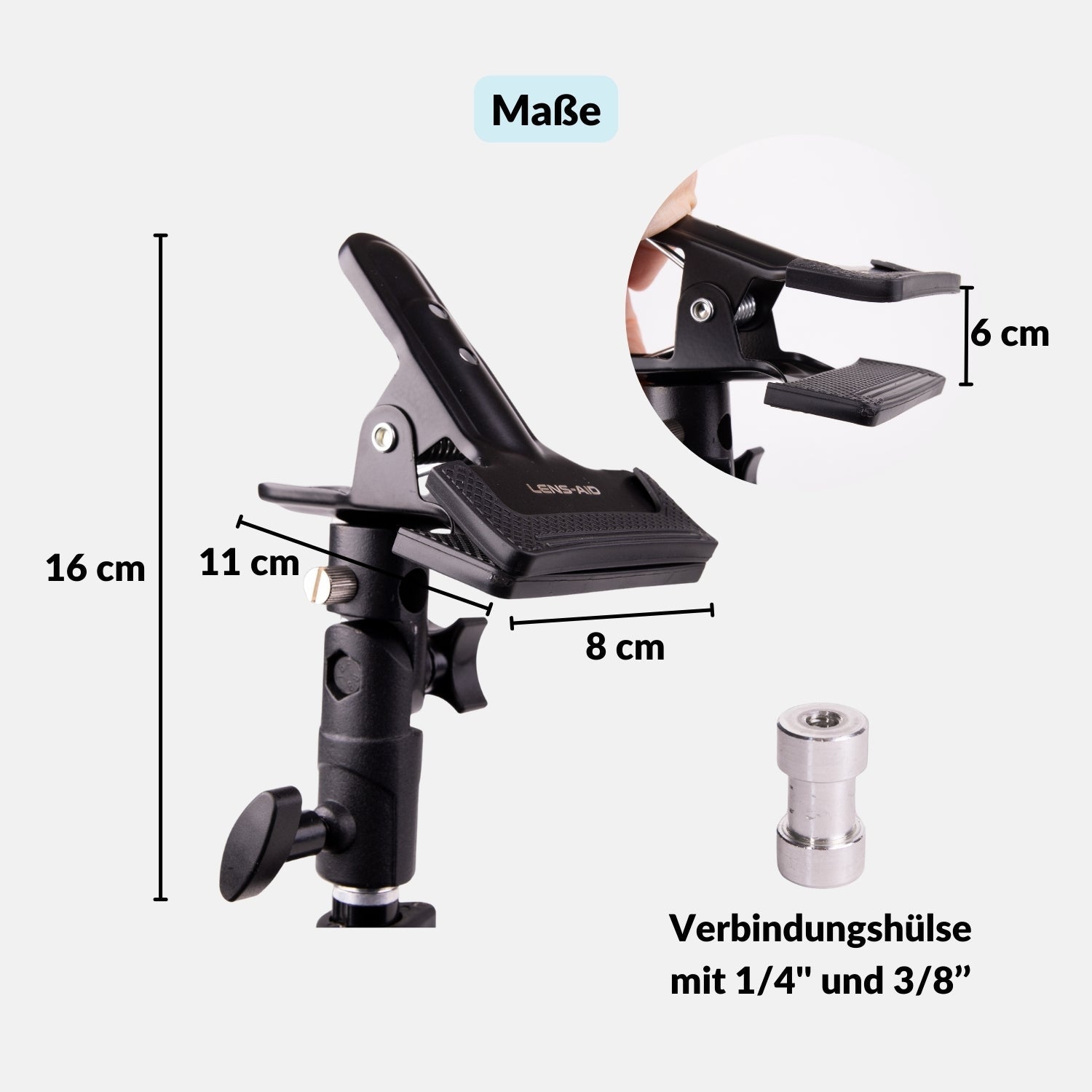 Reflektor-Klemme aus Metall für Faltreflektor & Fotohintergrund - Kamera & Foto > Fotostudio-Ausrüstung >