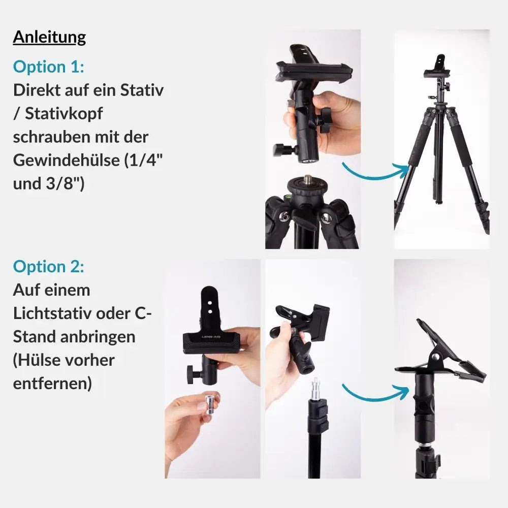 Reflektor-Klemme aus Metall für Faltreflektor & Fotohintergrund