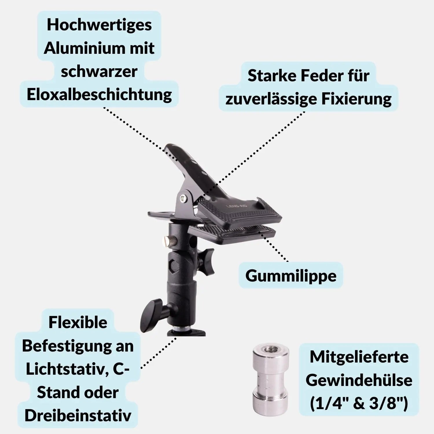 Reflektor-Klemme aus Metall für Faltreflektor & Fotohintergrund - Kamera Foto > Fotostudio-Ausrüstung Fotostudio-Zubehör