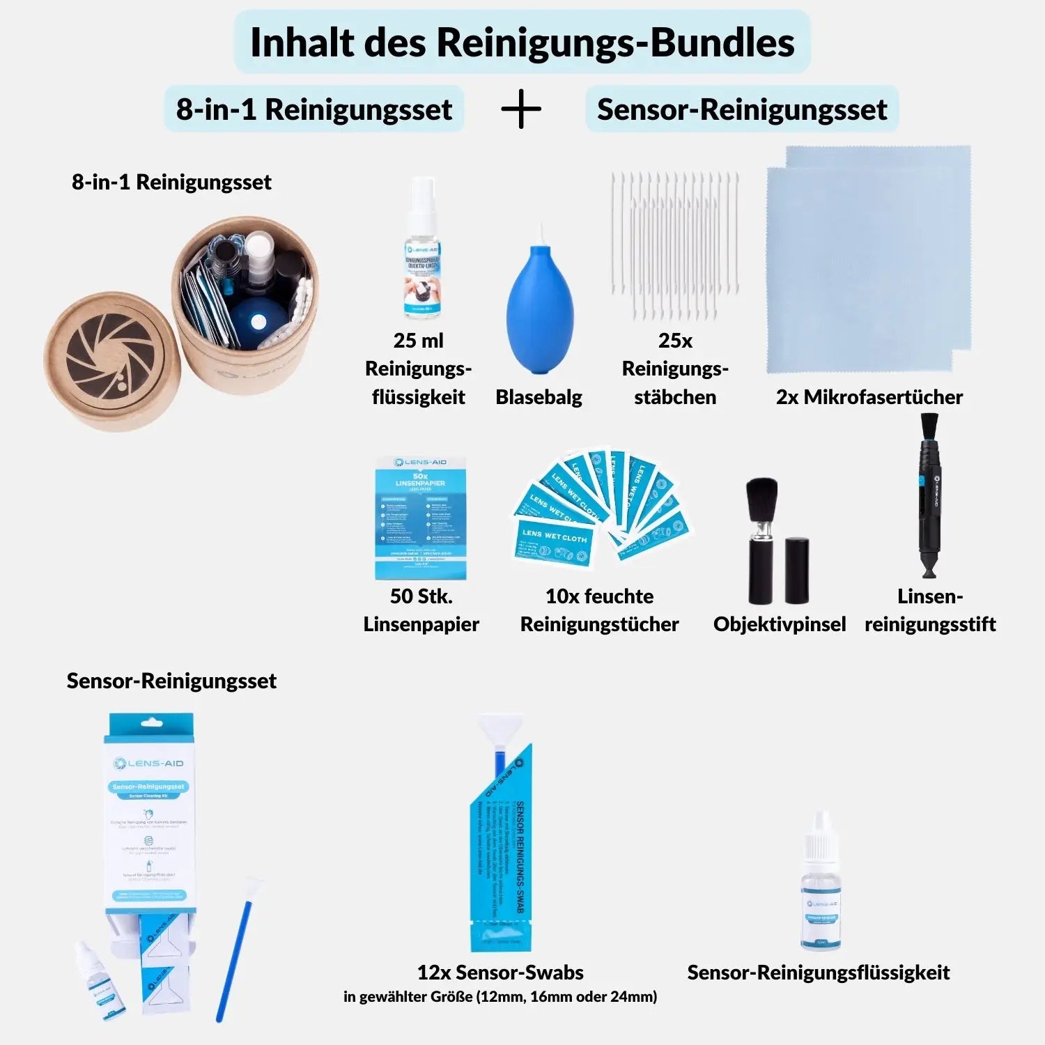Kamera Reinigungsset (MFT) für Gehäuse Sensor & Objektiv - Foto > Kamerazubehör Kamerareinigung Sensorreinigungssets