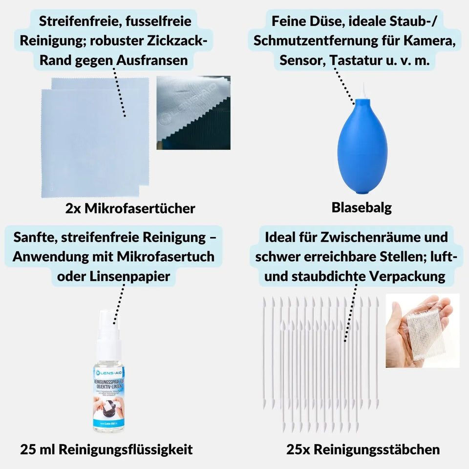 Kamera Reinigungsset (MFT) für Gehäuse Sensor & Objektiv - Foto > Kamerazubehör Kamerareinigung Sensorreinigungssets