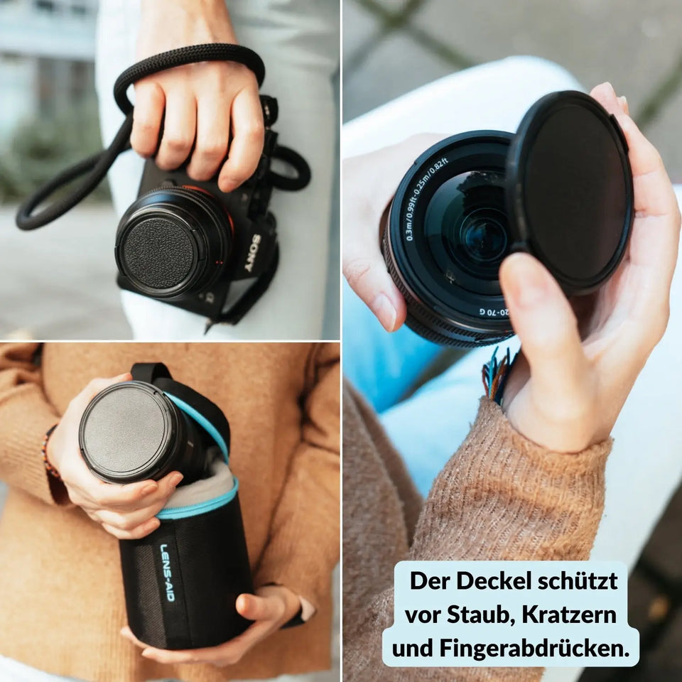Retro Objektivdeckel als Ersatz - kompatibel mit Sony Canon & Co. - Kamera Foto > Kamerazubehör Objektivzubehör