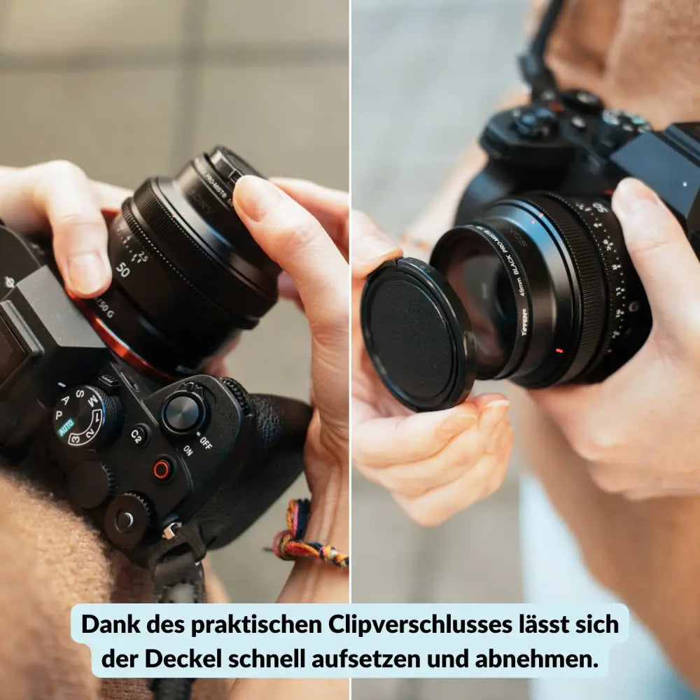 Retro Objektivdeckel - Ersatzdeckel für Sony Nikon Canon Fuji - Kamera & Foto > Kamerazubehör > Objektivzubehör >