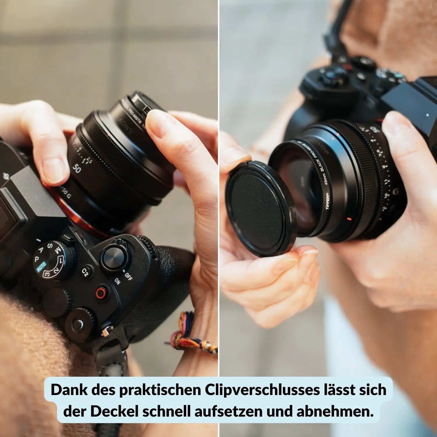 Retro Objektivdeckel als Ersatz - kompatibel mit Sony Canon & Co. - Kamera Foto > Kamerazubehör Objektivzubehör