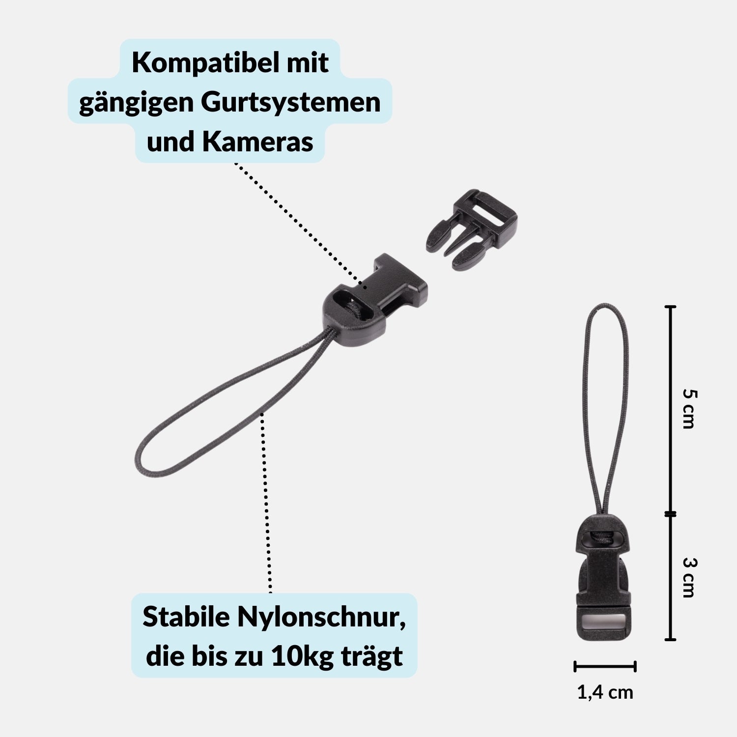 Schnellverschluss-Kit: Verbindungsclip für den Kameragurt - Kamera & Foto > Kamerazubehör > Kameragurte
