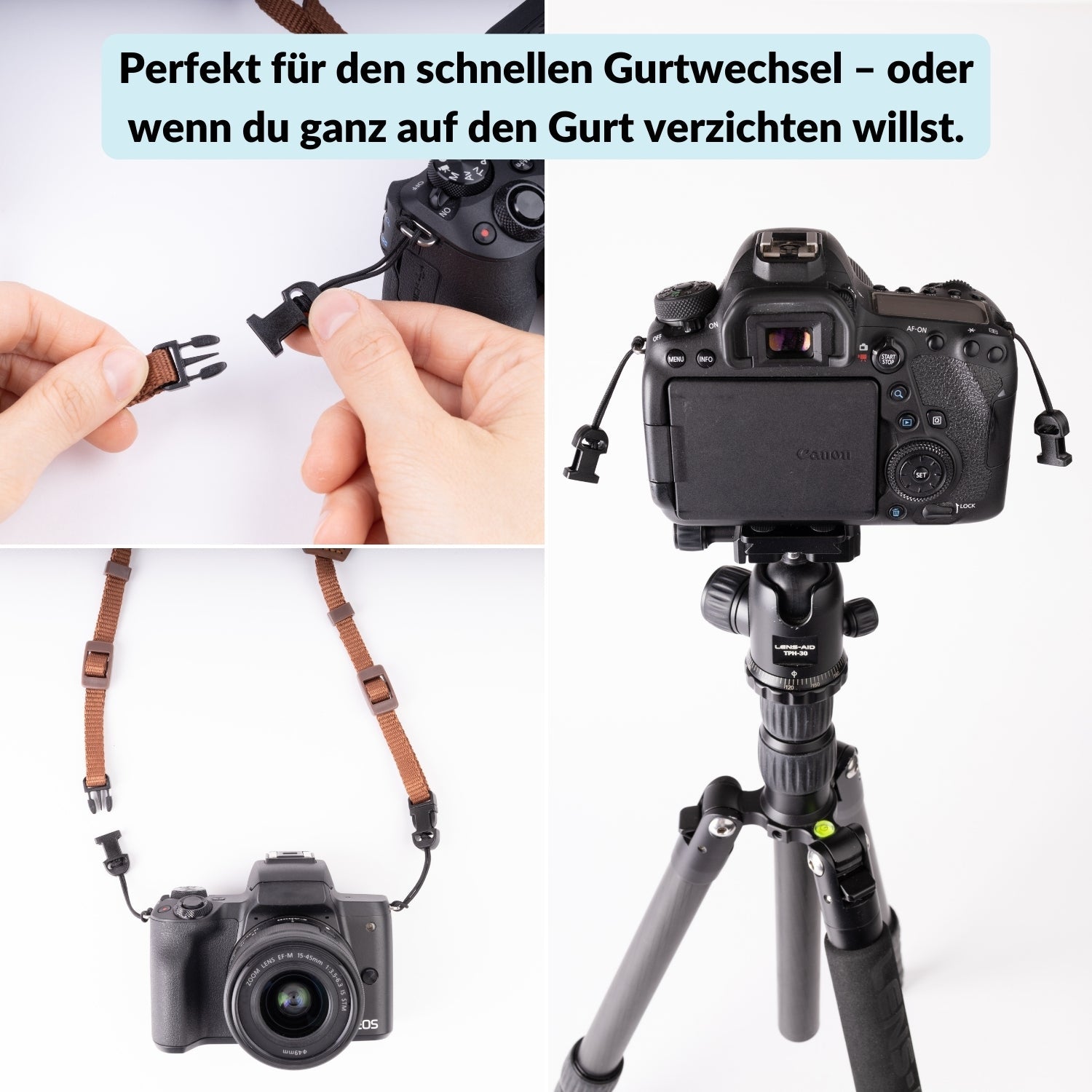 Schnellverschluss-Kit: Verbindungsclip für den Kameragurt - Kamera & Foto > Kamerazubehör > Kameragurte