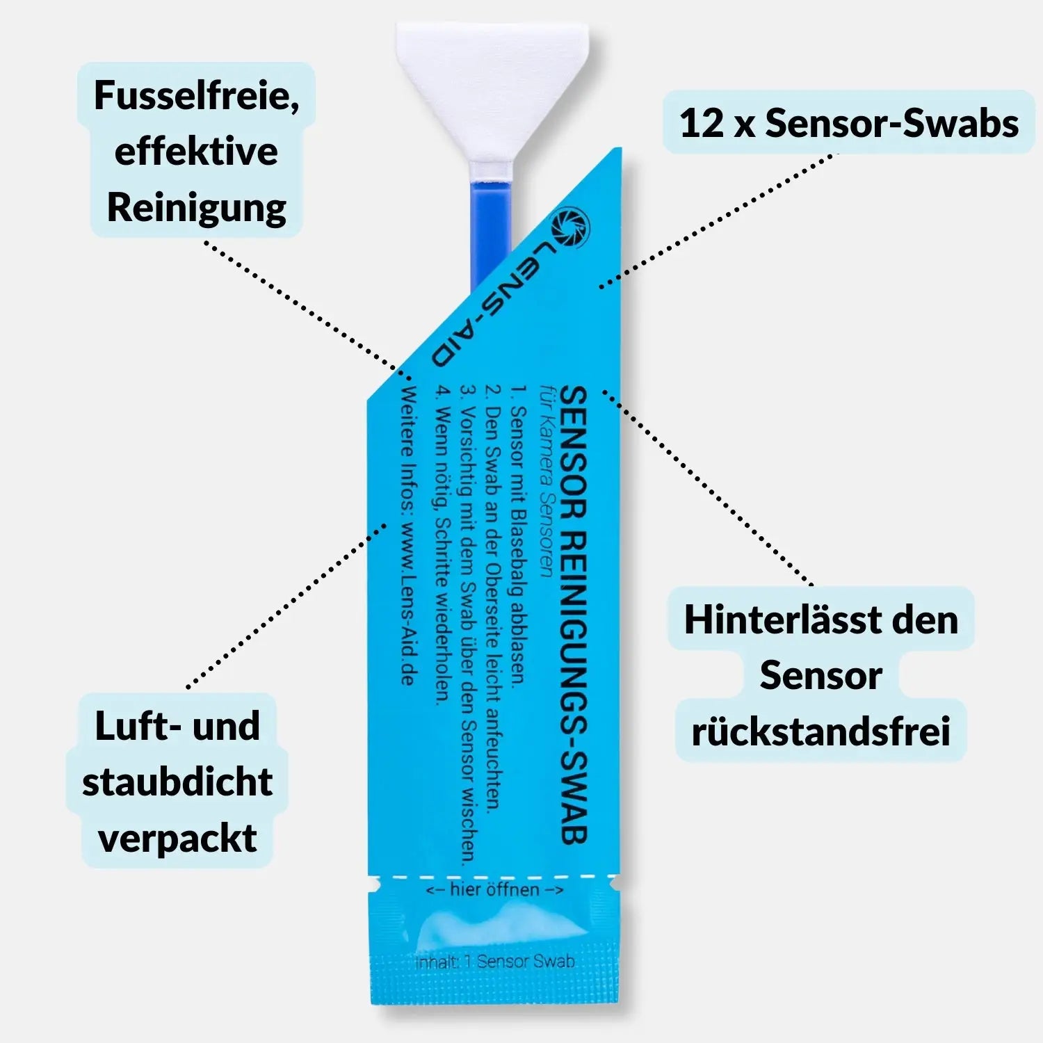 Sensor Swabs MFT (12 Stück) zur Kamera-Sensorreinigung - Kamera & Foto > Kamerazubehör Kamerareinigung