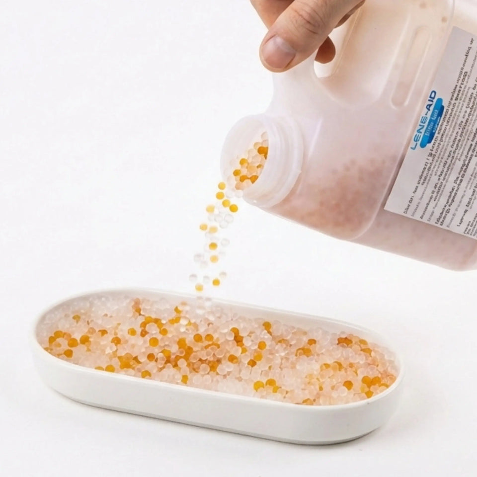 Silica Gel 1kg/2kg – Regenerierbares Trockenmittel mit Farbindikator (Orange/Grün)