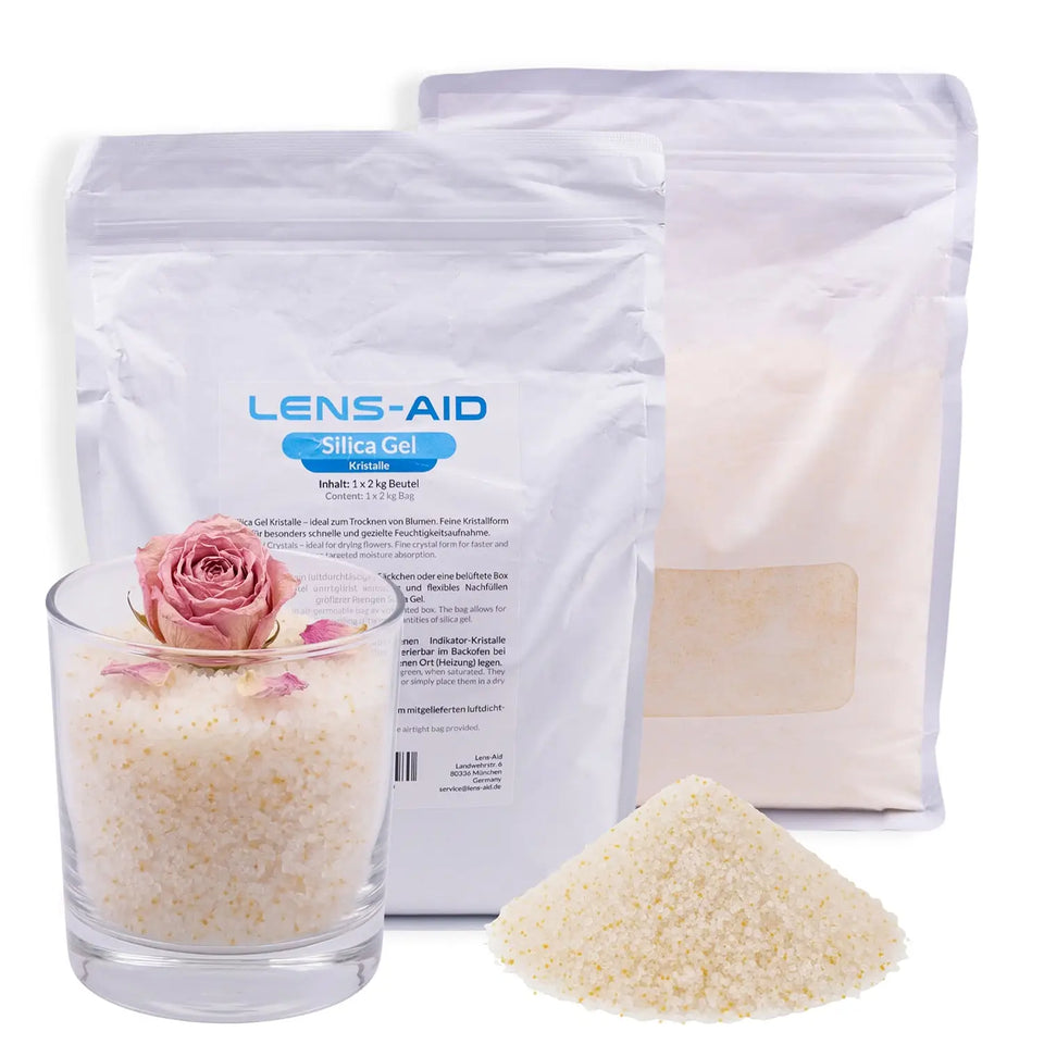 Silica Gel zum Blumen trocknen - feines Pulver mit Farbindikator