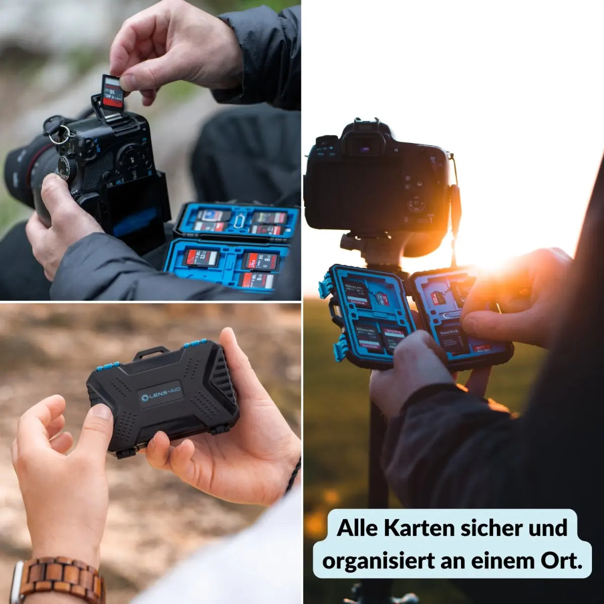Speicherkarten-Schutzbox zur Aufbewahrung von SD CF Micro-SD TF SIM-Karten