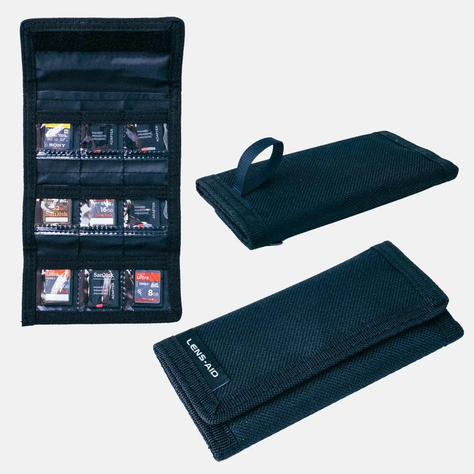 Speicherkarten Tasche für SD, CFexpress & XQD – Leichtes Etui – Lens-Aid