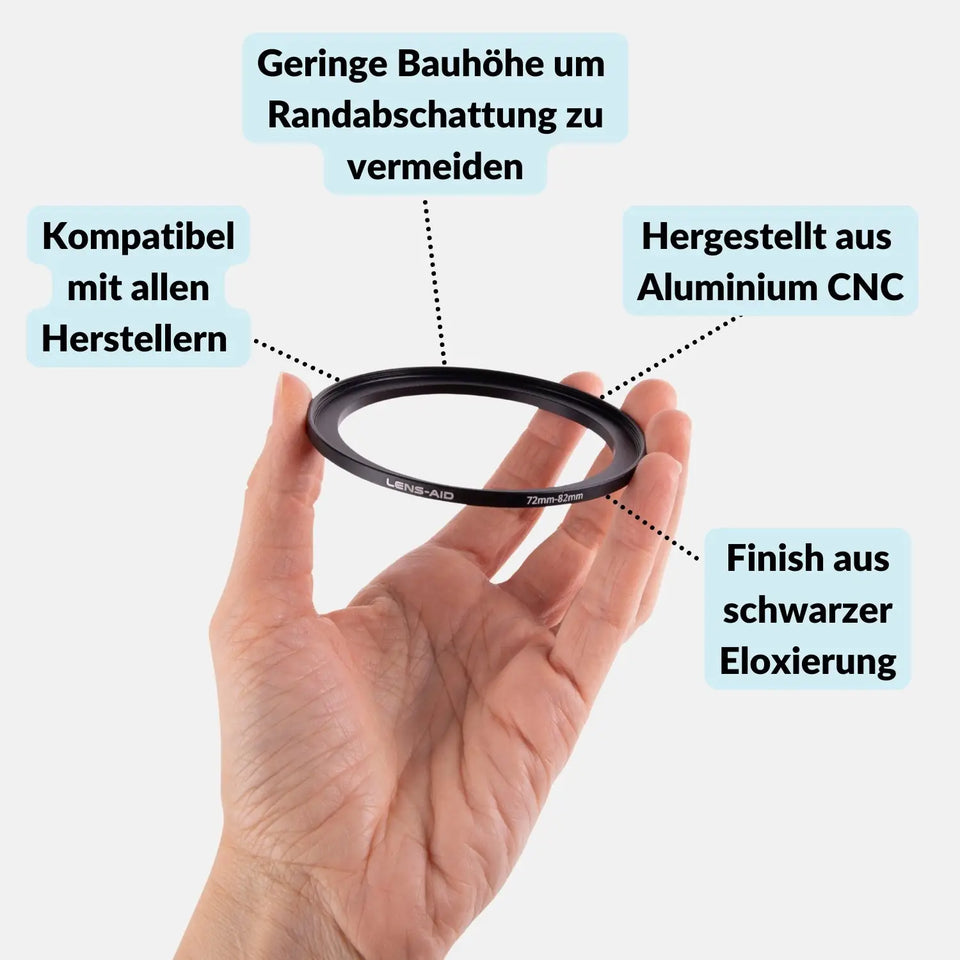 Step Up Ring 46 auf 52 mm – Filteradapter aus Aluminium - Kamera & Foto > Kamerazubehör Objektivzubehör Adapterringe