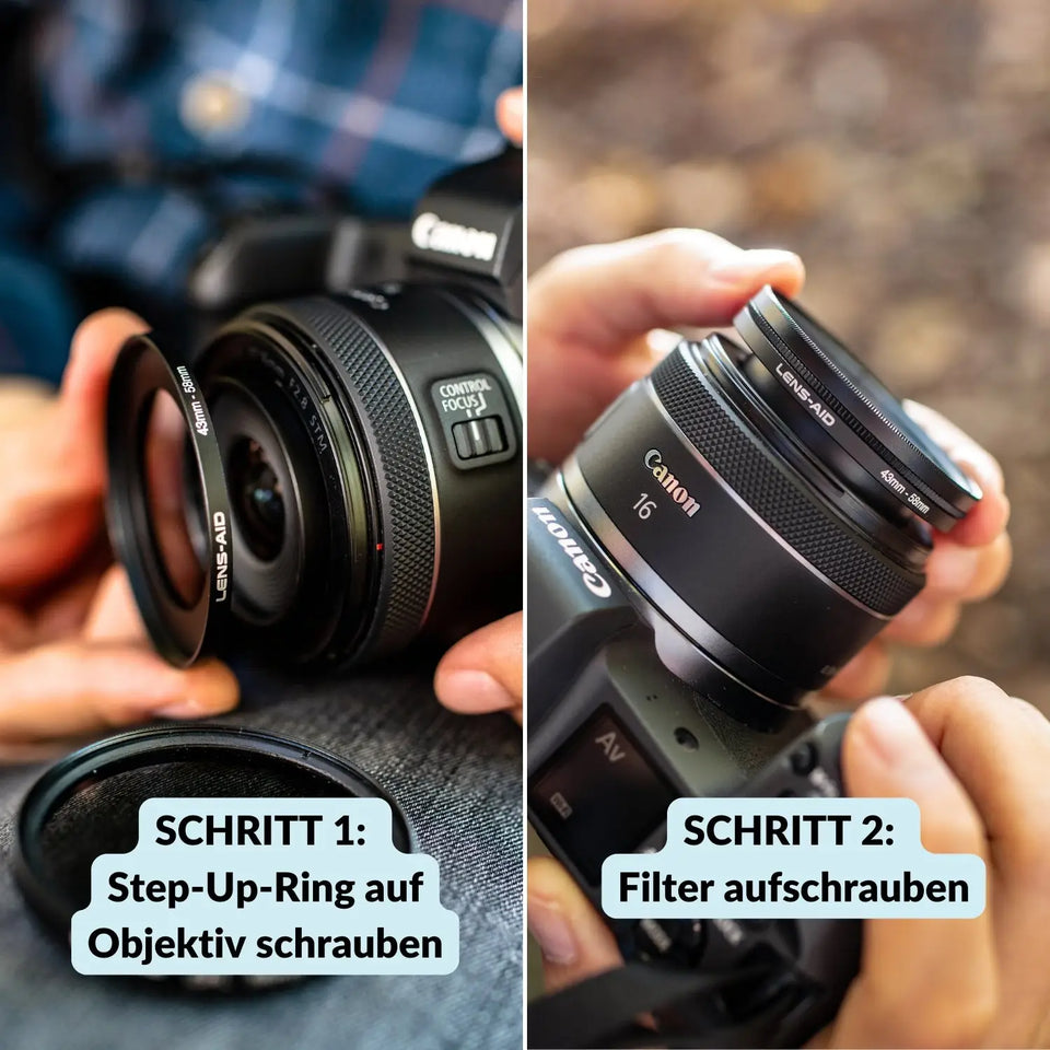 Step Up Ring 58 auf 62 mm – Filteradapter aus Aluminium - Kamera & Foto > Kamerazubehör Objektivzubehör Adapterringe