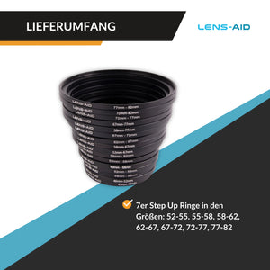 Step Up Ring aus Metall als Adapter für Kamerafilter/Objektive - Kamera & Foto > Kamerazubehör Objektivzubehör