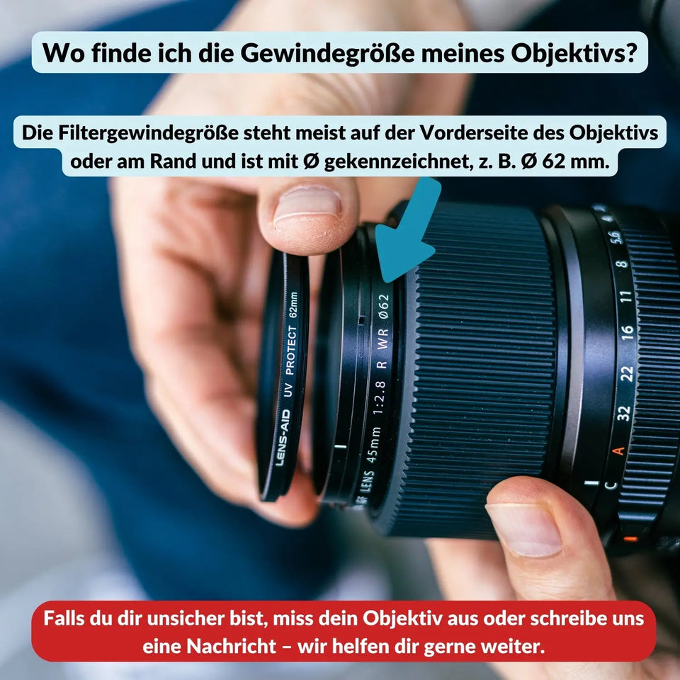 UV-Filter – Hochwertiger Schutzfilter für Objektive (39–82mm) - Kamera & Foto > Kamerazubehör Objektivzubehör Filter