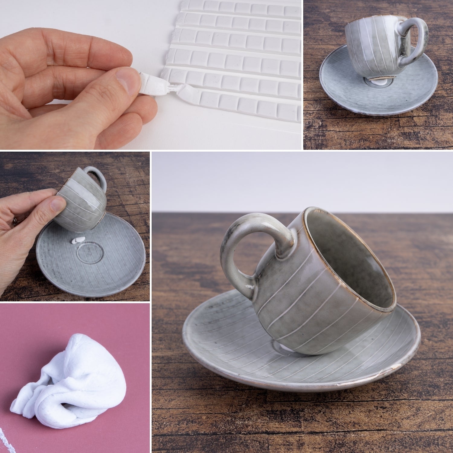 Weiße Klebeknete (96 Stk.) wiederverwendbar & rückstandsfrei ablösbar