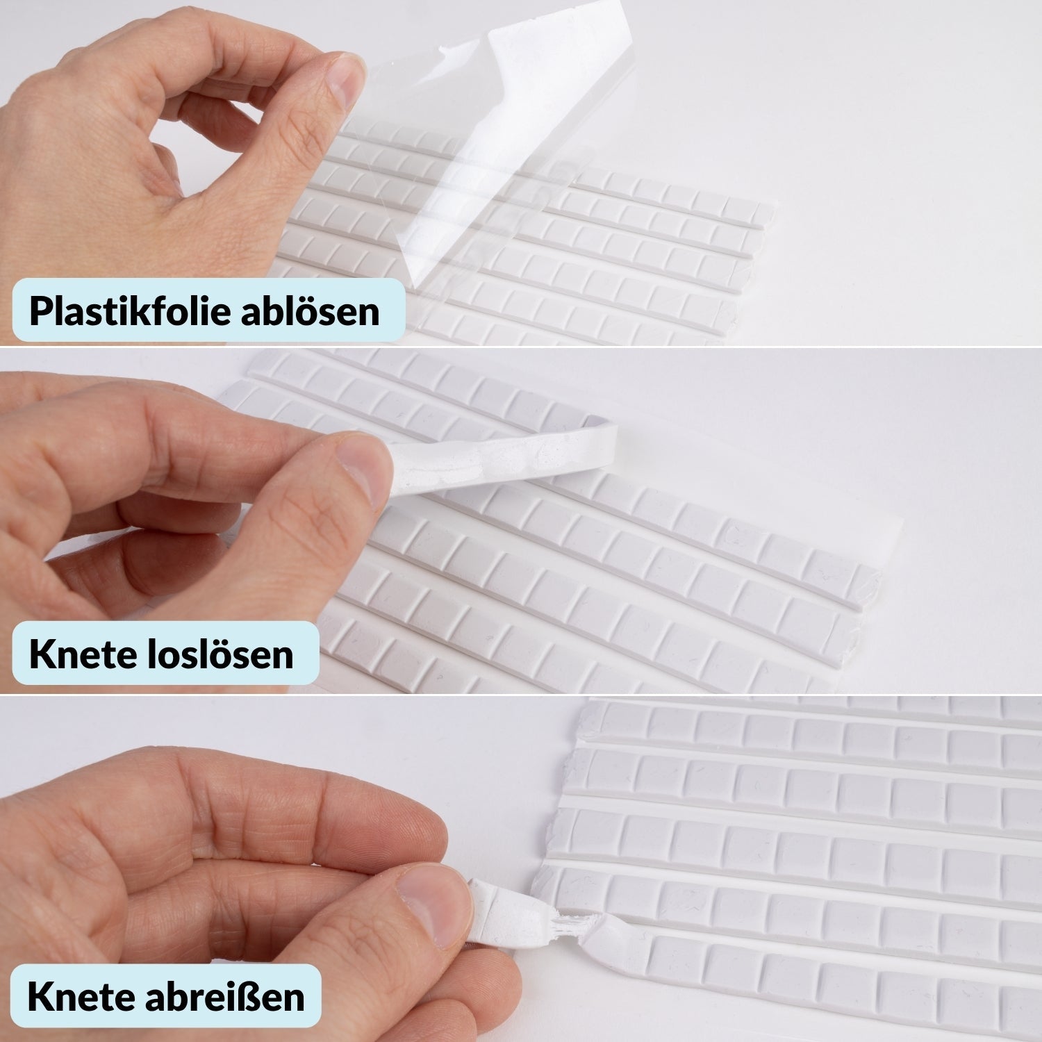 Weiße Klebeknete (96 Stk.) wiederverwendbar & rückstandsfrei ablösbar