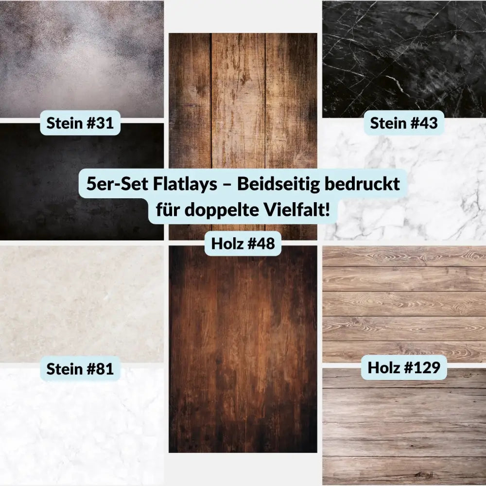 XXL Flatlay-Set für den perfekten Start in die Studiofotografie - Kamera & Foto > Fotostudio-Ausrüstung > Hintergründe