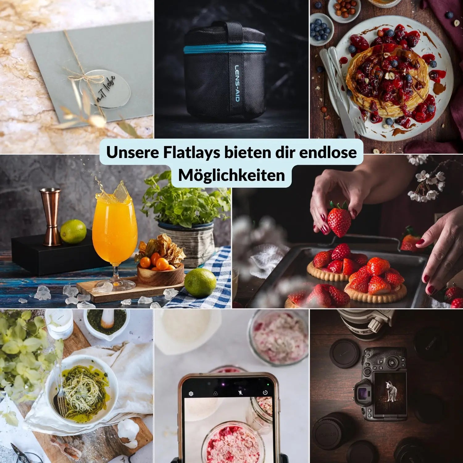 XXL Flatlay-Set für deinen Einstieg in die Studiofotografie - Kamera & Foto > Fotostudio-Ausrüstung Hintergründe