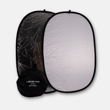 2-in-1 Faltreflektor (60x90cm) mit Tasche fürs Fotostudio & Outdoor