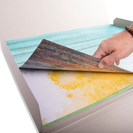 Flatlay Mappe zur Aufbewahrung