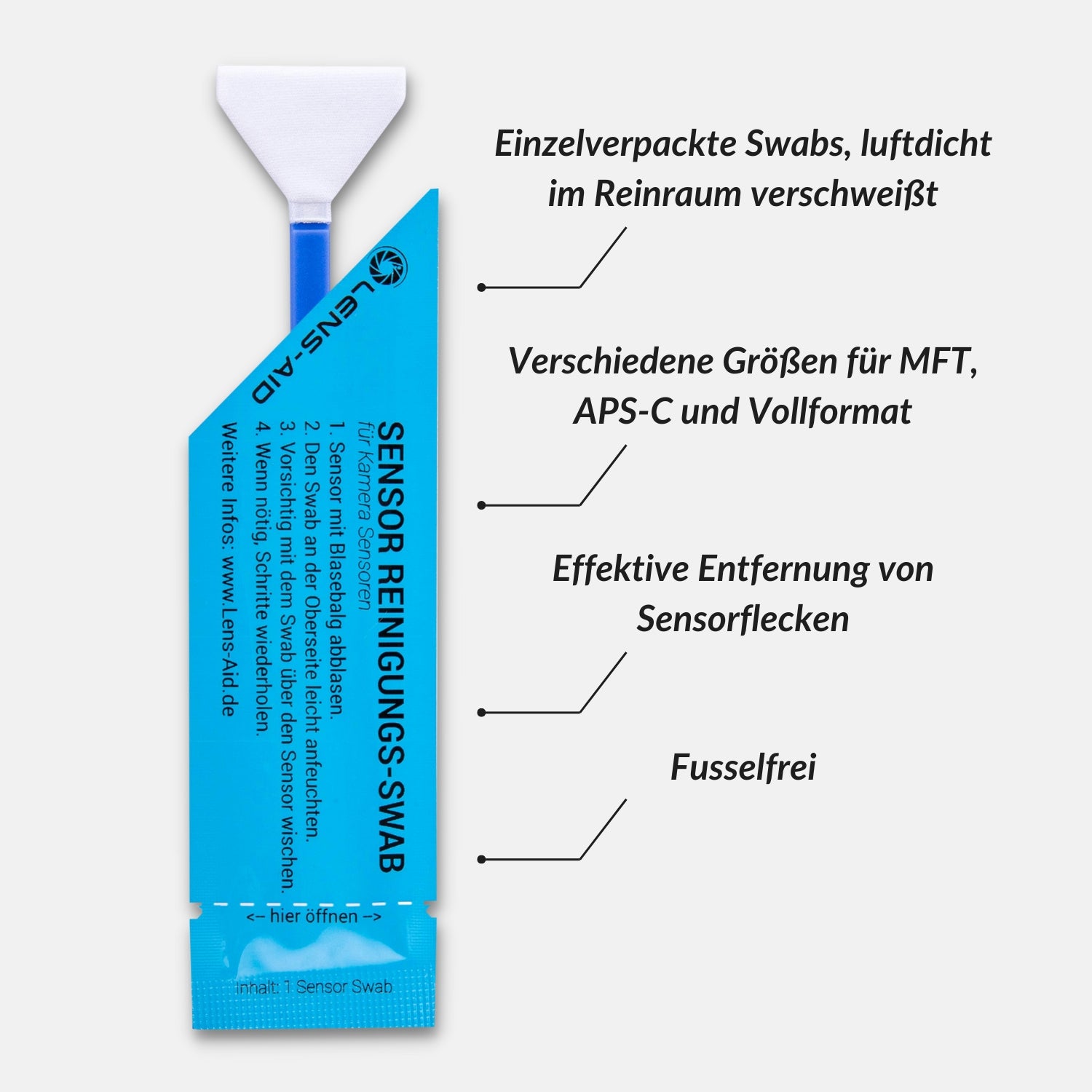 Sensor Swabs für die Sensor-Reinigung