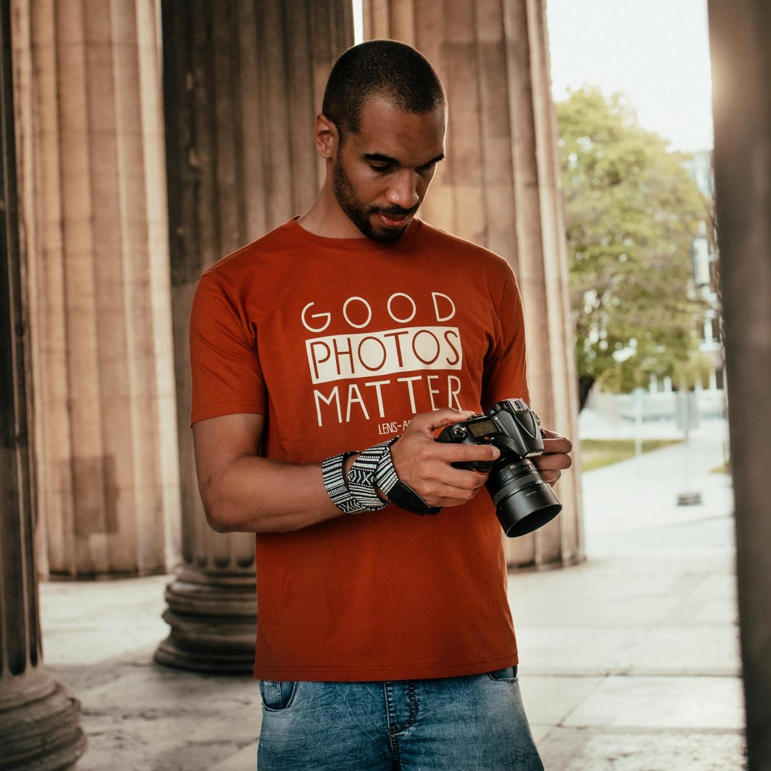 Bio T-Shirt für Fotografen "Good Photos Matter"