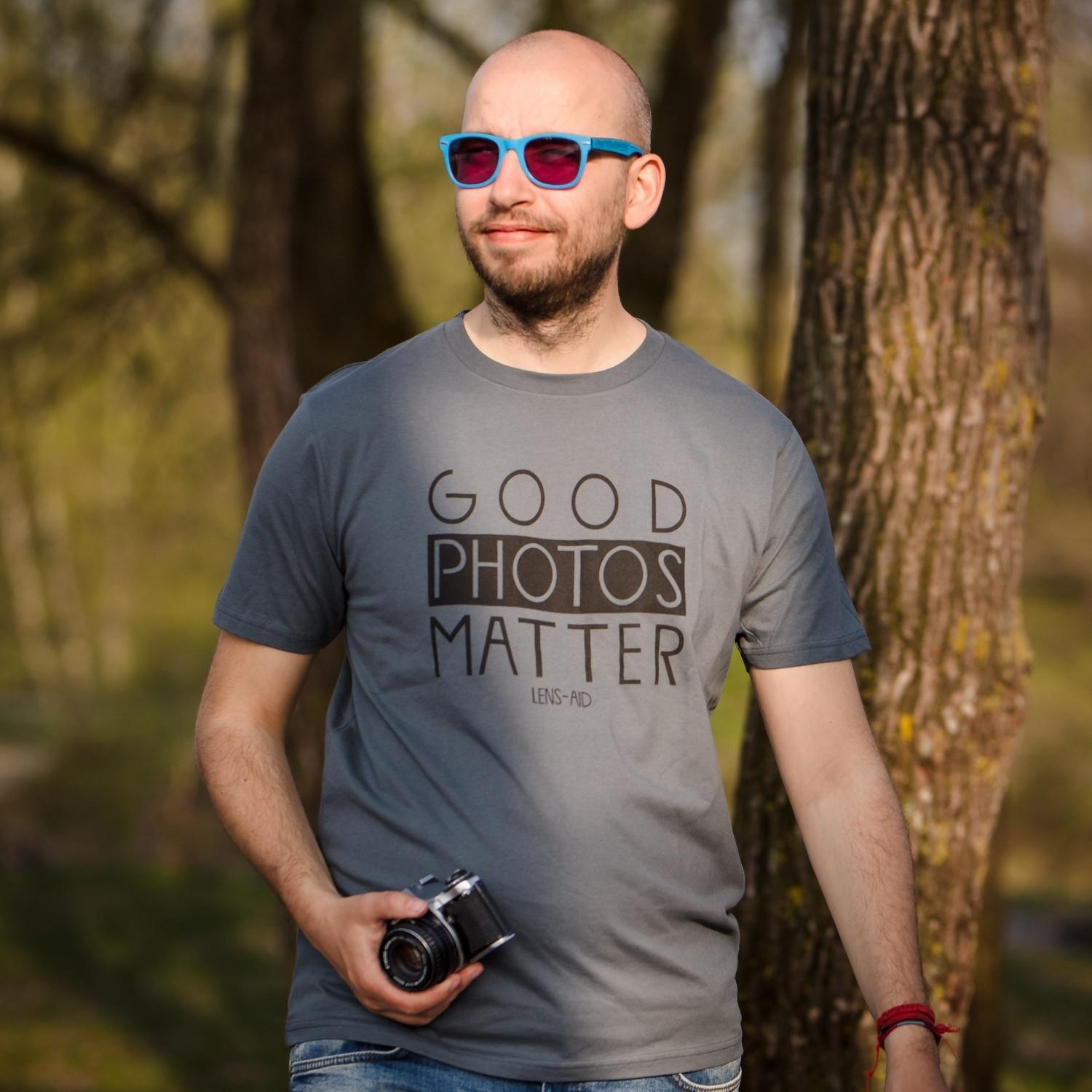 Bio T-Shirt für Fotografen "Good Photos Matter"