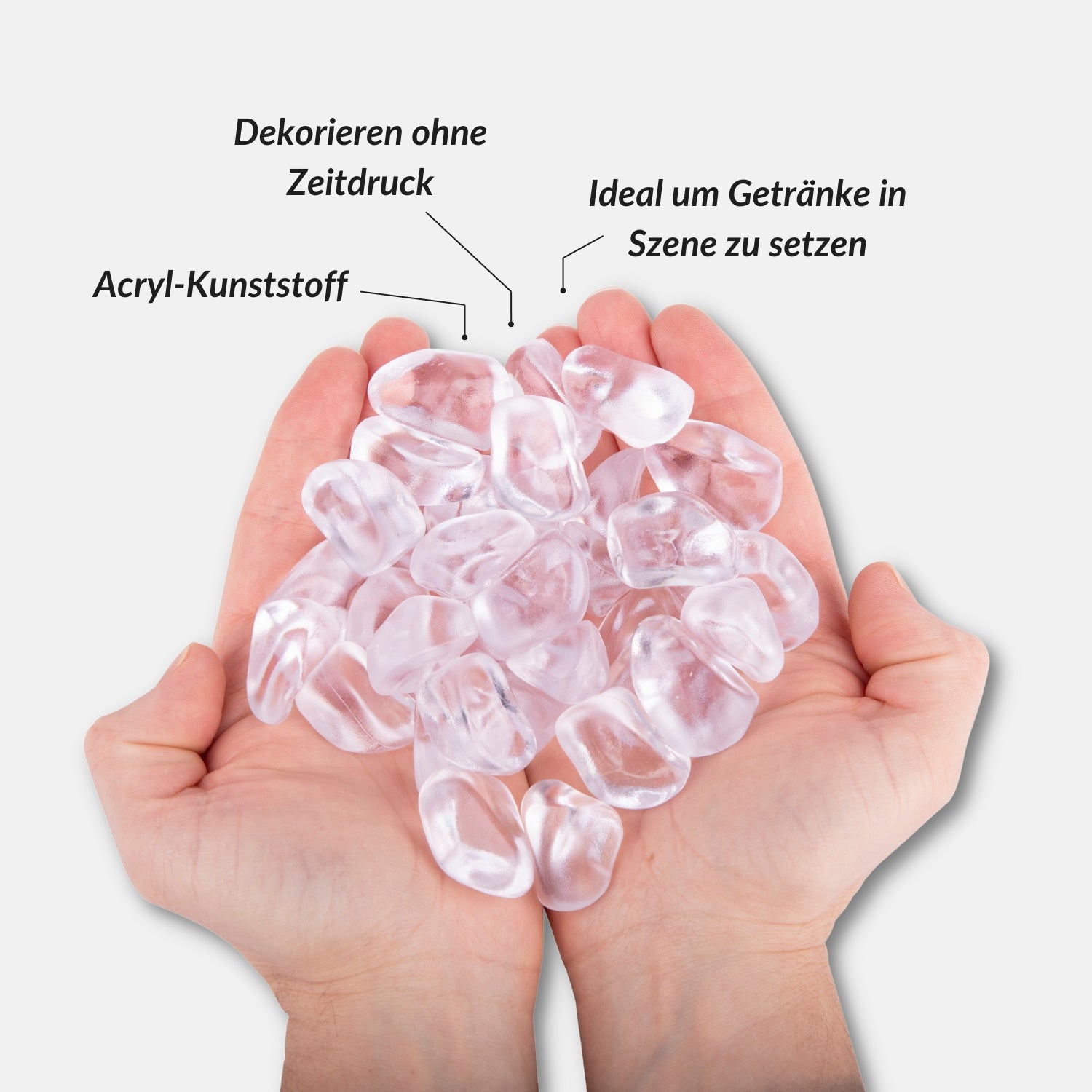 Transparente Deko-Eiswürfel aus Kunststoff