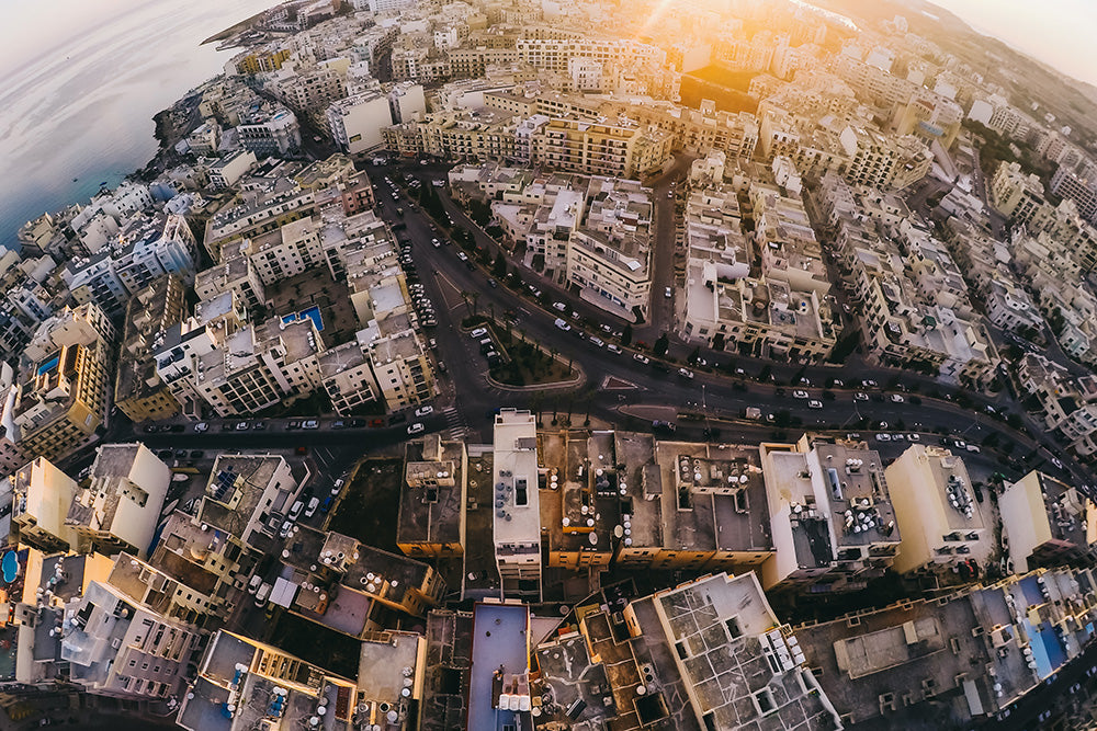 Ein Blick auf Malta aus der Luft – selbstverständlich mit einer Drohnenkamera aufgenommen